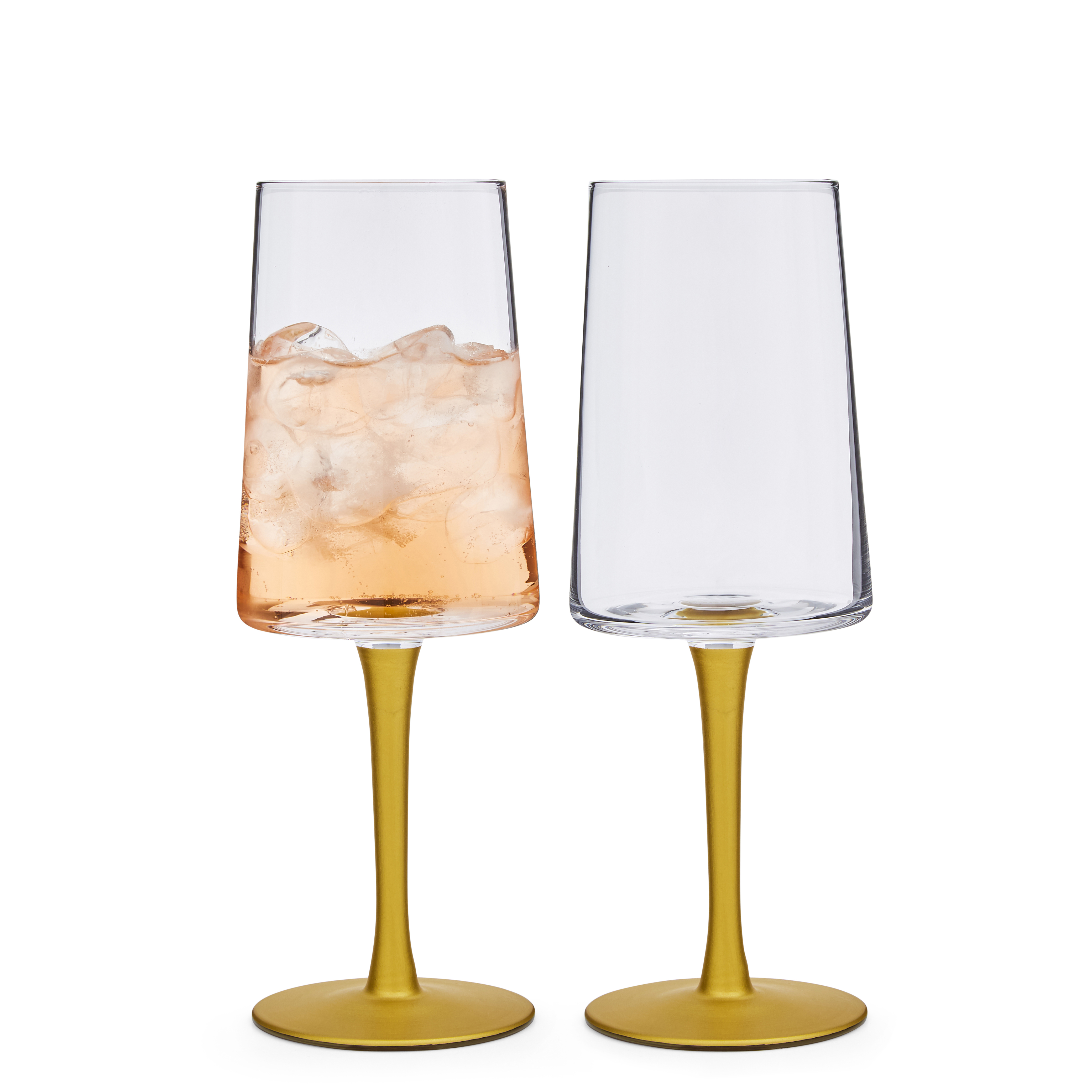 Creatures of Curiosity  Gold Stem Wine Glasses Set of 2 image number null